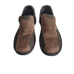 Men's Dr. Scholl's Brown Slip On Leather and Suede Loafer Shoes, Sz. 12